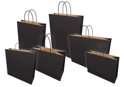 Black Paper Bags - Twisted Handles
