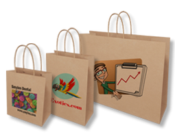 Brown Paper Bags - Custom Printed