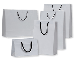 White Paper Bags - Rope Handles