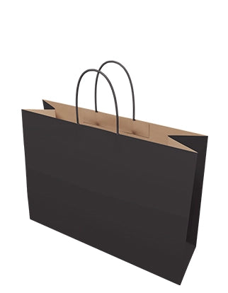 Black Kraft Paper Bag - Small Boutique