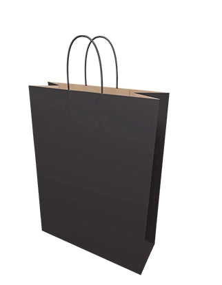 Black Kraft Paper Bag - Midi
