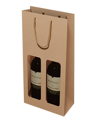 Double wine Bags with window Smartbag Australia