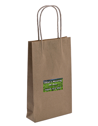 Brown Paper Bag - Baby with Small Rectangle Sticker Bundle