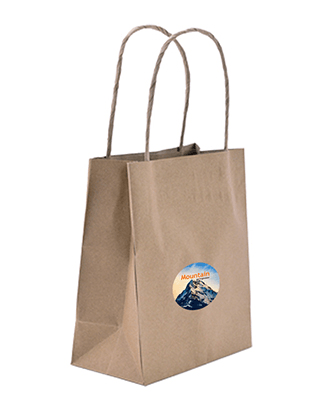 Brown Paper Bag - Bambino with Medium Circle Sticker Bundle