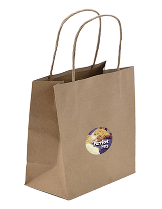 Brown Paper Bag - Toddler with Medium Circle Sticker Bundle