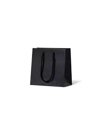 Black Matte Laminated Paper Bags - Small