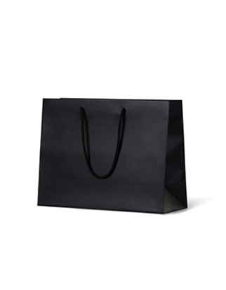 Black Matte Laminated Paper Bags - Large