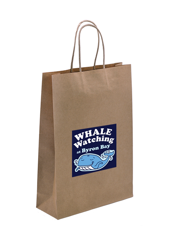 Brown Paper Bag - Small with Square Sticker Bundle