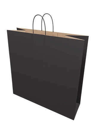 Black Kraft Paper Bag - Large