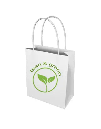 White Kraft Paper Bag - Bambino - Custom Printed