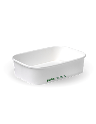 500ml White Rectangle PLA Lined Paper Container