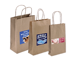 Brown Paper Bags and Sticker Bundle