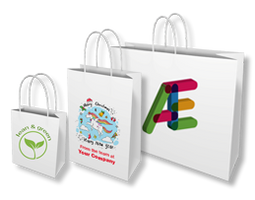 White Paper Bags - Custom Printed