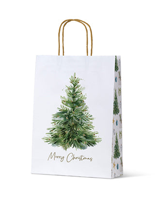 Christmas  Tree Watercolour Gift Bag - Large
