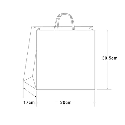 Large Twist Handle Kraft Paper Bags