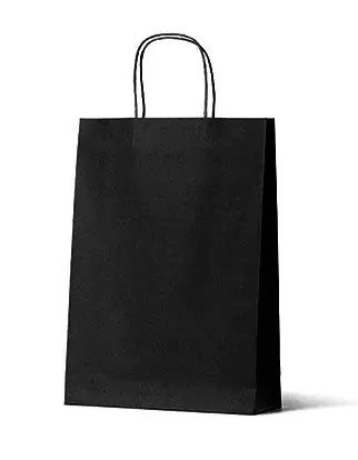 3 Bottle Black Kraft Paper Wine Bags
