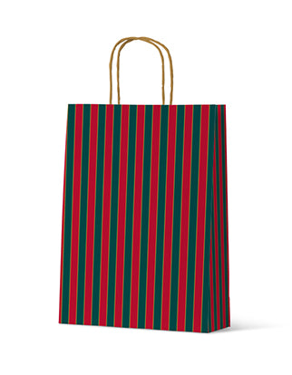 Christmas Stripe Gift Bag - Large