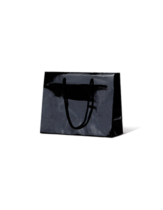 Black Gloss Laminated Paper Bags - Medium