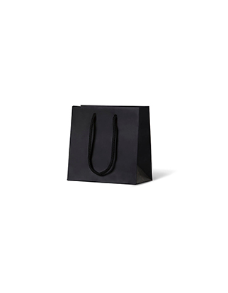 Black Matte Laminated Paper Bags - Portrait