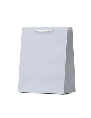 White Matte Laminated Paper Bags - Portrait