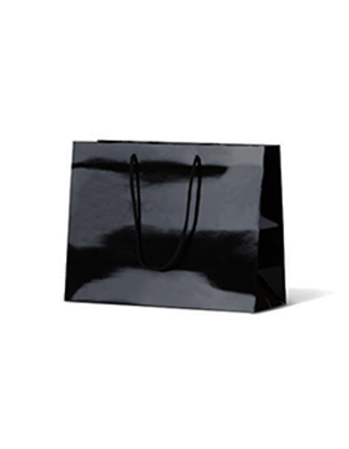 Black Gloss Laminated Paper Bags - Large