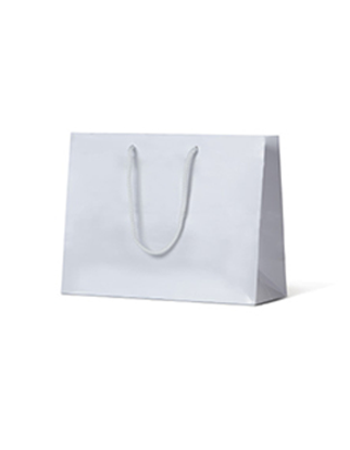 White Gloss Laminated Paper Bags - Large