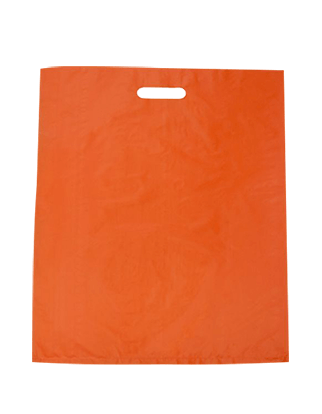 Gloss Plastic Bags Large - Orange