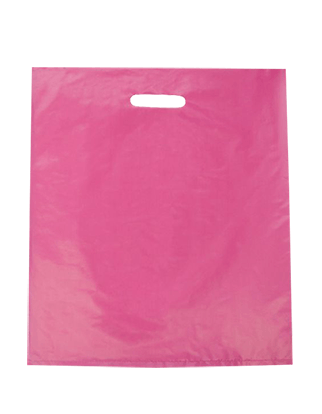 Gloss Plastic Bags Large - Pink