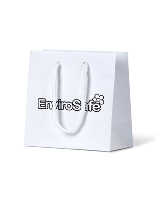 Custom Printed White Matte Laminated Paper Gift Bags - Small