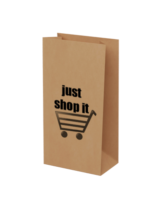 Brown Paper Grocery Bag - Medium - Custom Printed