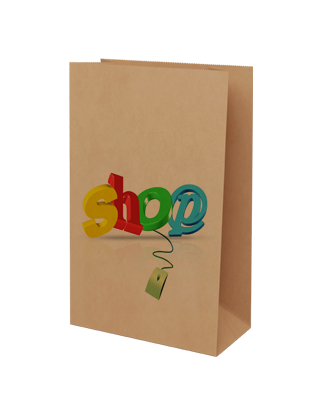Brown Paper Grocery Bags - X Large - Custom Printed