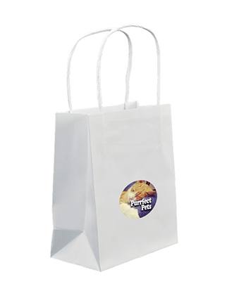 White Paper Bags - Bambino with Medium Circle Sticker Bundle