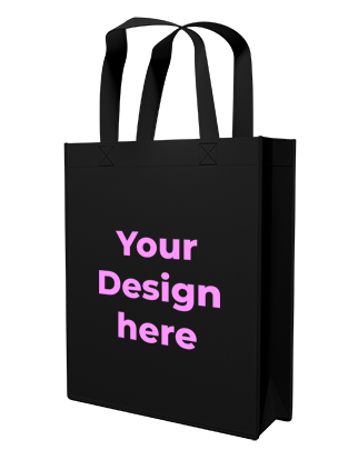 Portrait Tote Bag - Black (Custom Printed)