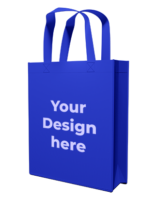 Portrait Tote Bag - Blue (Custom Printed)