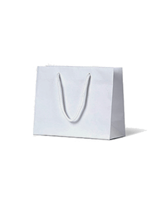 White Matte Laminated Paper Bags - Medium
