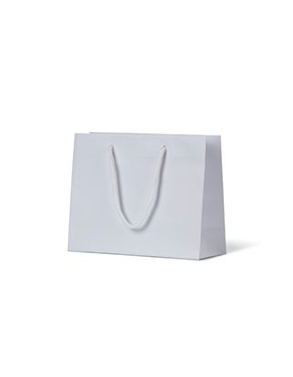White Matte Laminated Paper Bags - Small