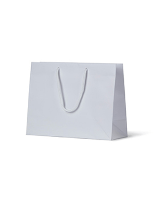 White Matte Laminated Paper Bags - Large