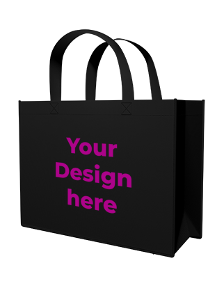 Landscape Tote Bags - Black (Custom Printed)