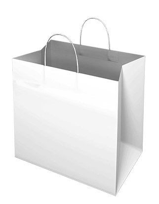 White Kraft Paper Bag - Takeaway Large