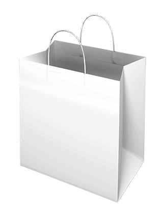 White Kraft Paper Bag - Takeaway Medium
