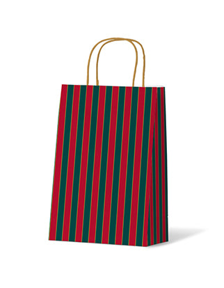 Christmas Stripe Gift Bag - Medium