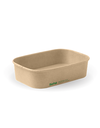 500ml Natural Rectangle PLA Lined Paper Container