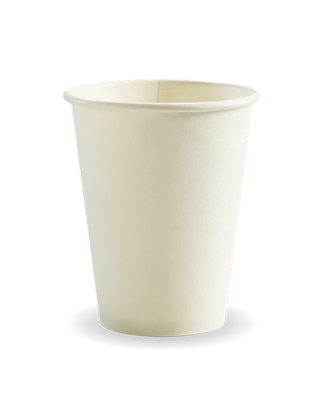 390ml / 12oz (90mm) White Single Wall BioCup