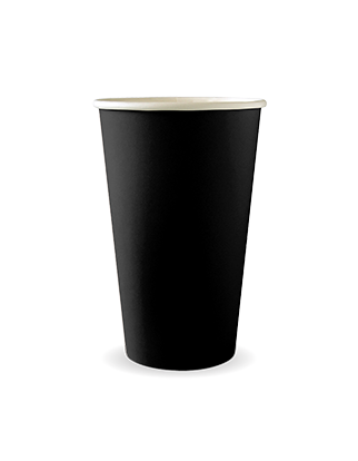 510ml / 16oz (90mm) Black Aqueous Single Wall BioCup