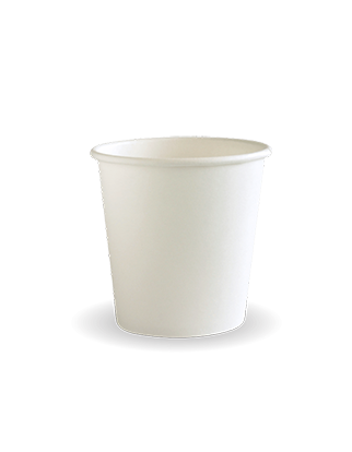 120ml / 4oz (63mm) White Single Wall BioCups