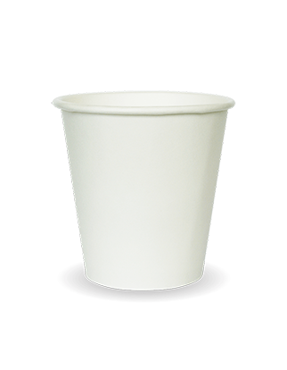 230ml / 6oz (80mm) White Single Wall BioCup