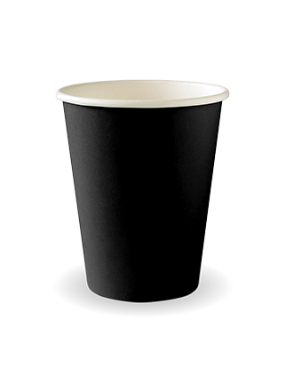 280ml / 8oz (80mm) Black Aqueous Single Wall BioCup