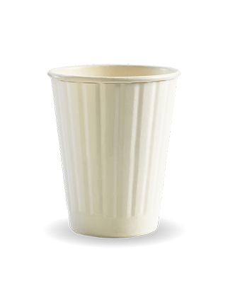 255ml / 8oz (80mm) White Double Wall BioCup